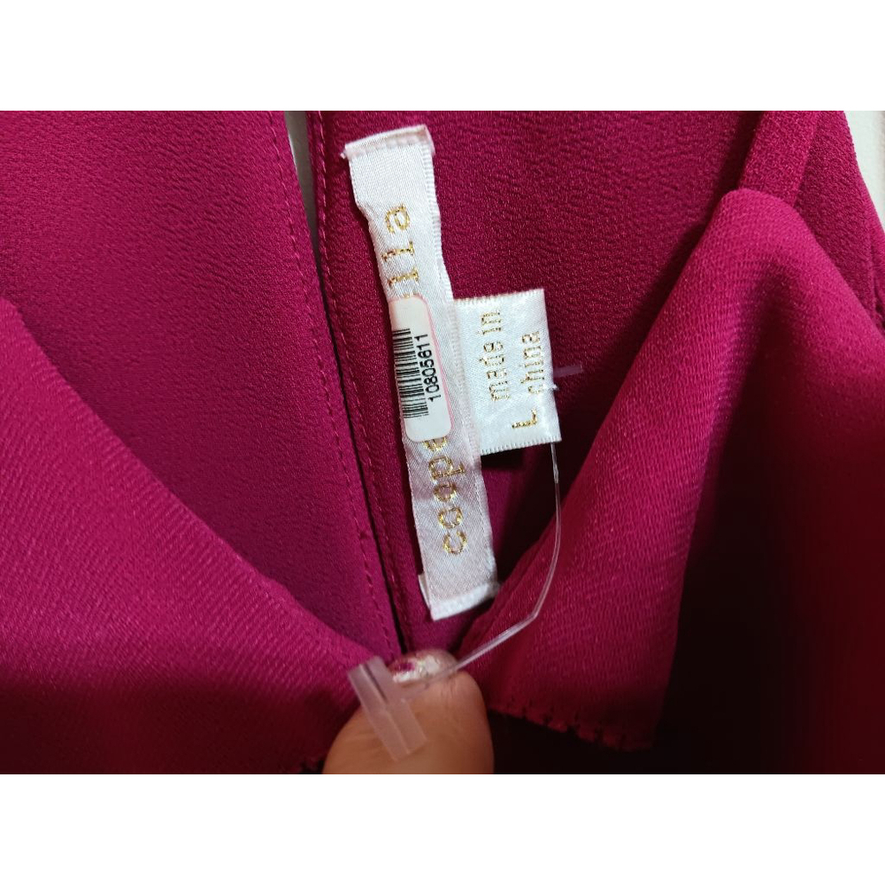 Cooper & Ella Raspberry Saga Off Shoulder Ruffle Dress - Picture 9 of 9